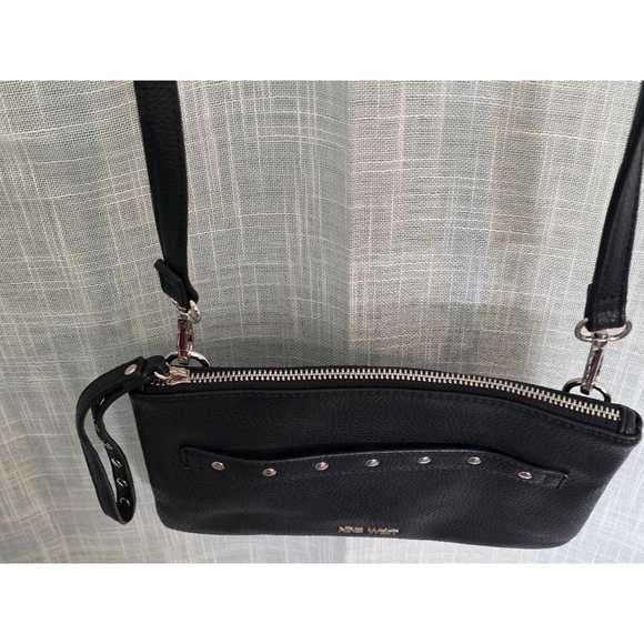 Women's Nine West Black Crossbody Bag Small Faux Leather - Picture 4 of 7